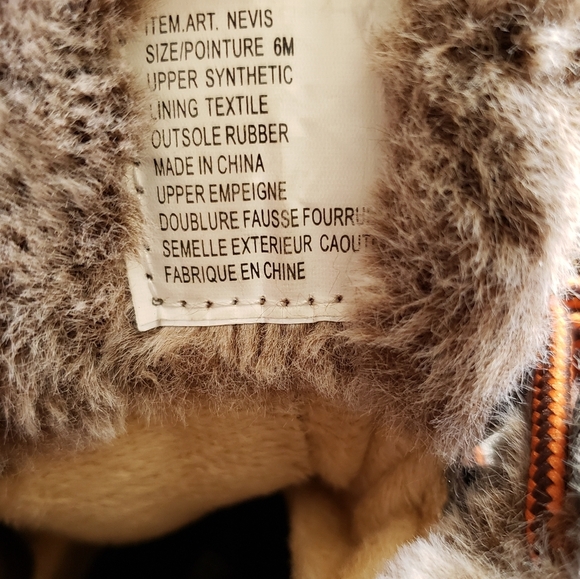 Santana Canada Nevis Faux Fur Winter Snow Boots Waterproof Brown SZ 6 - Picture 5 of 6